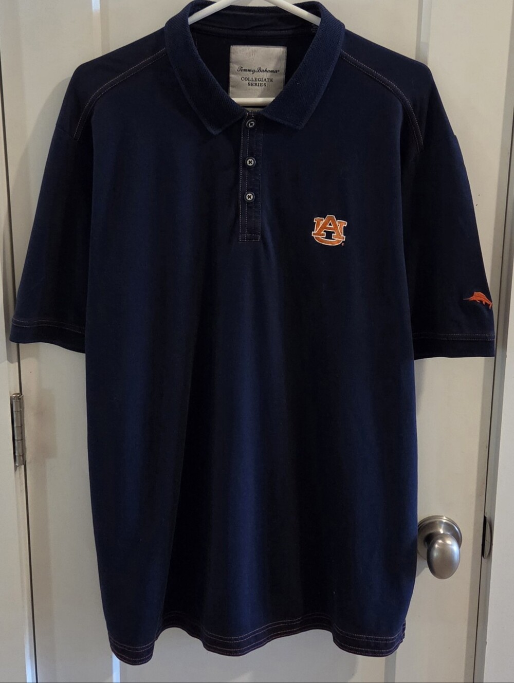 Tommy Bahama Collegiate Series Polo Shirt   Auburn University - Size XL - Navy